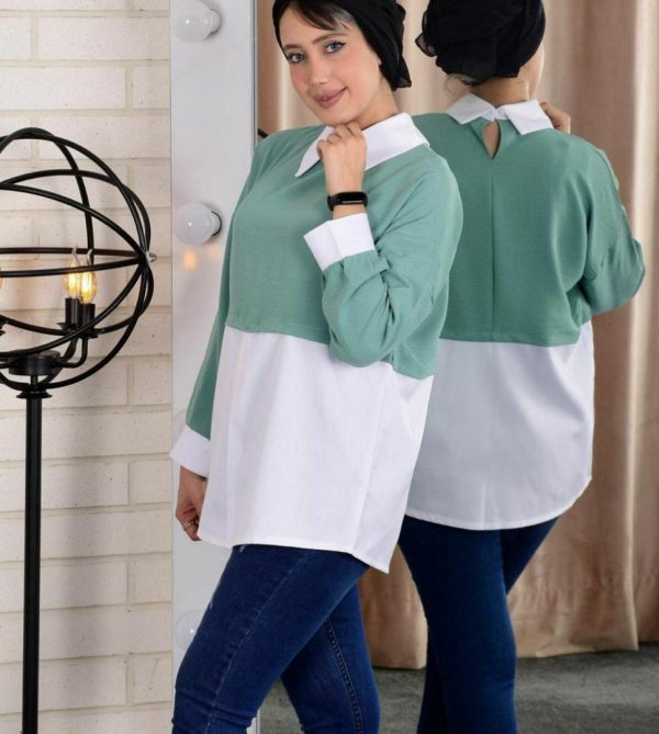شوميز يقه بند دار