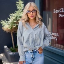 شومیز راه راه جلو پیچ